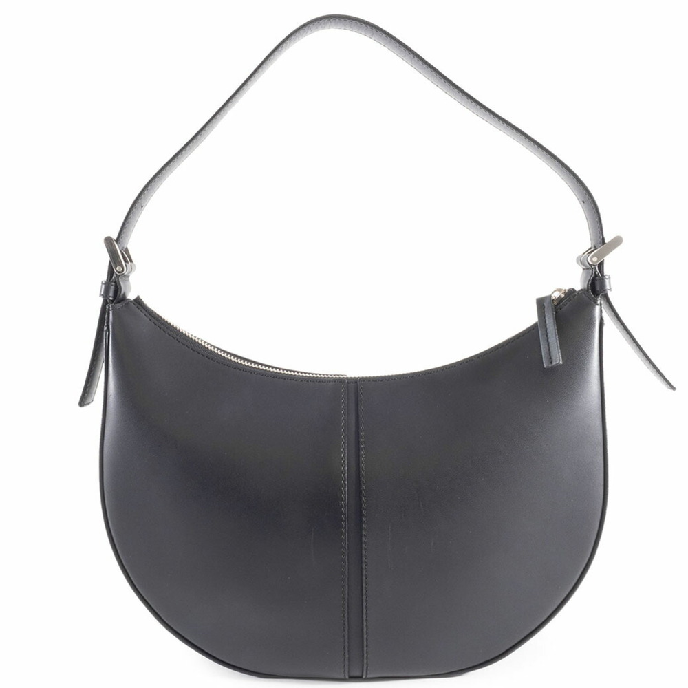 Burberry Shoulder Bag Leather Black Check Women's - Picture 2 of 16